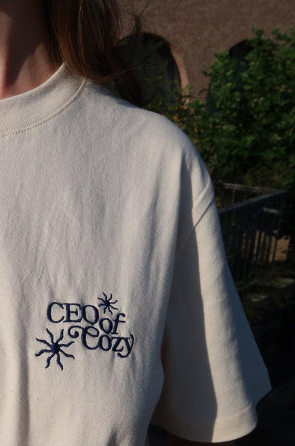 CEO OF COZY - T-Shirt - Natural Raw